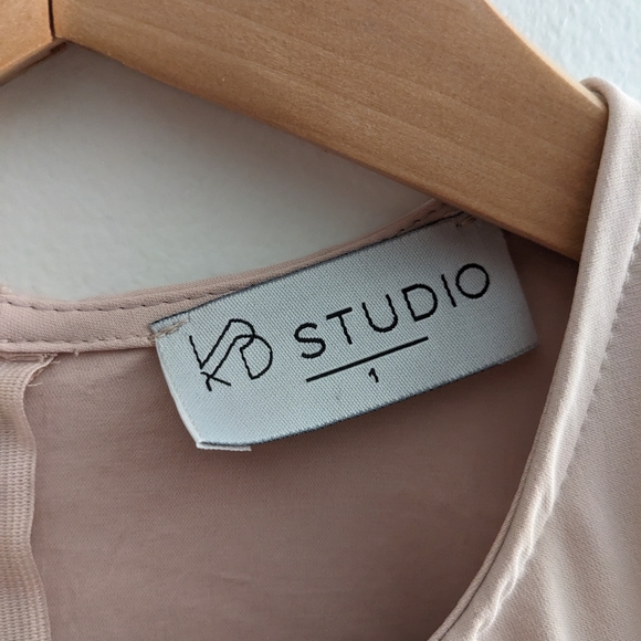 Champagne Stripped Dress - Picture 2 of 3